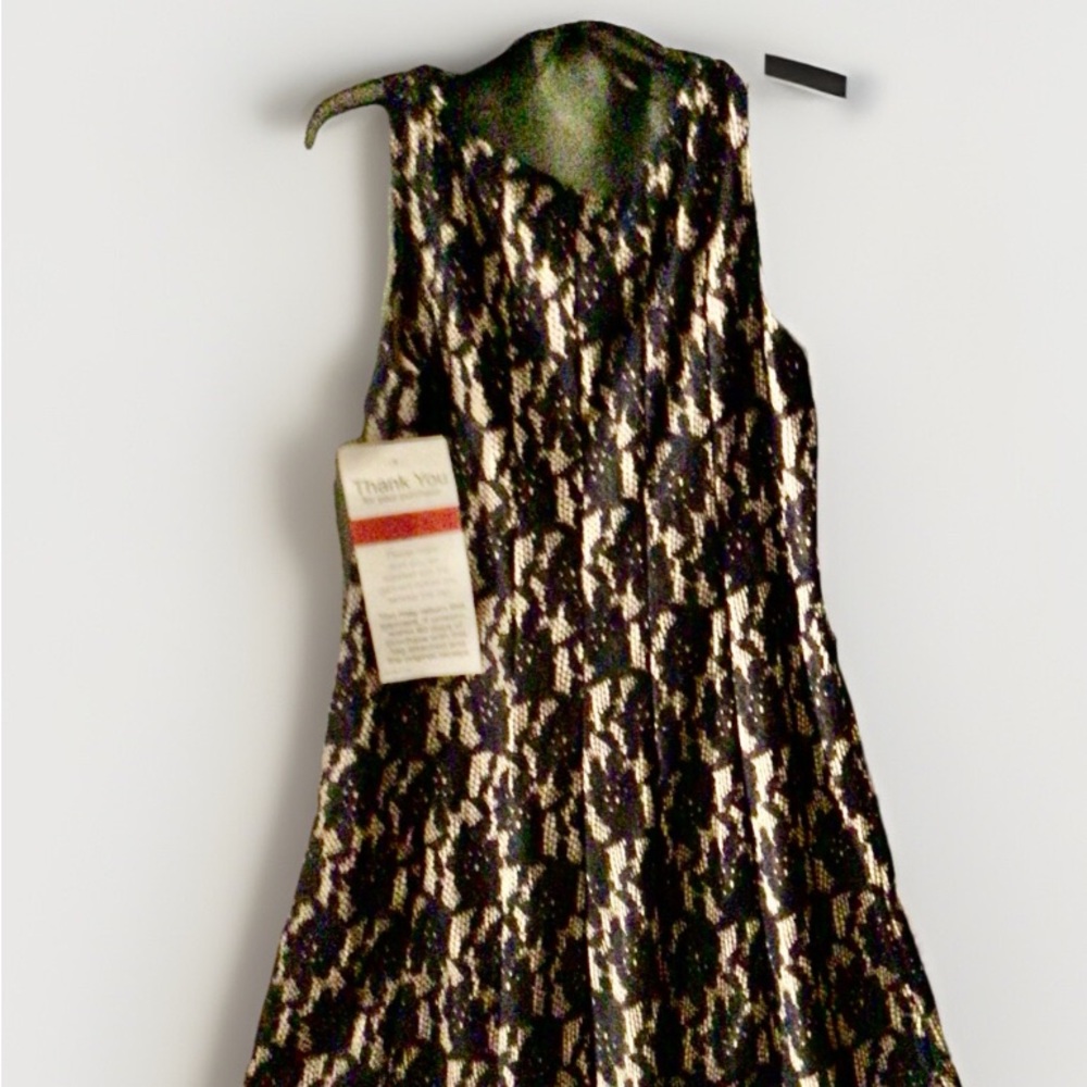Perceptions New York Elegant Navy Blue Lace with Cream lining Dress